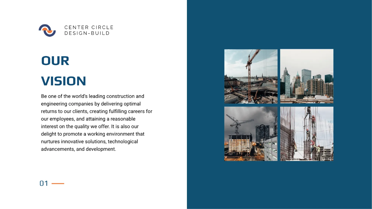 Free Modern Construction Presentation Template to Edit Online