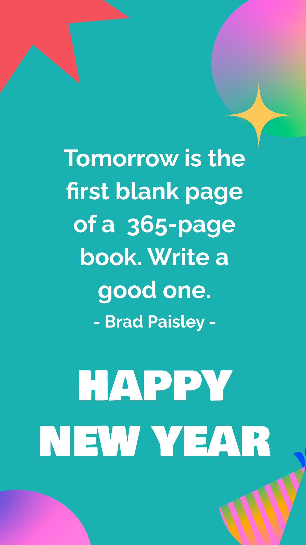 Creative New Year Quote Template