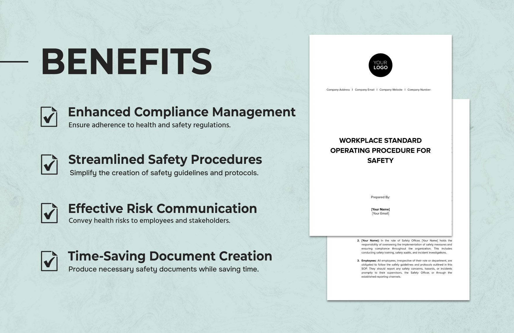 Workplace Standard Operating Procedure for Safety Template