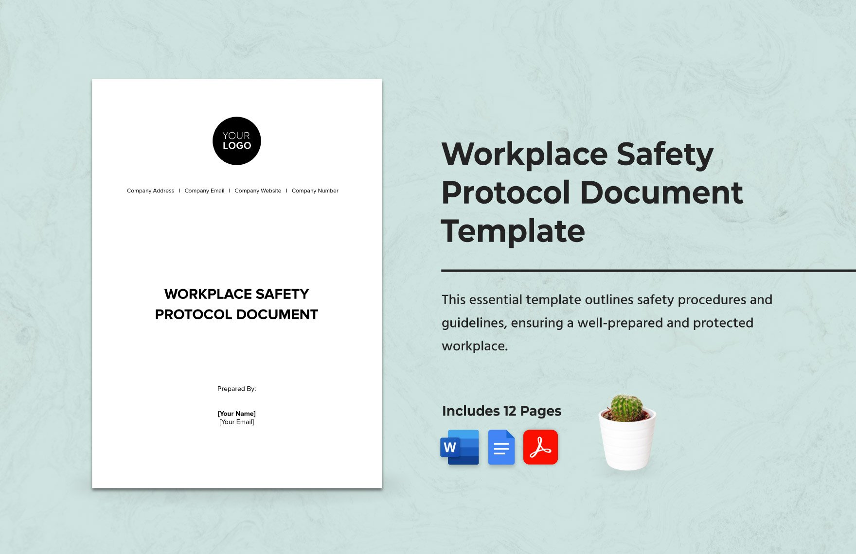 Workplace Safety Protocol Document Template in Word, Google Docs, PDF