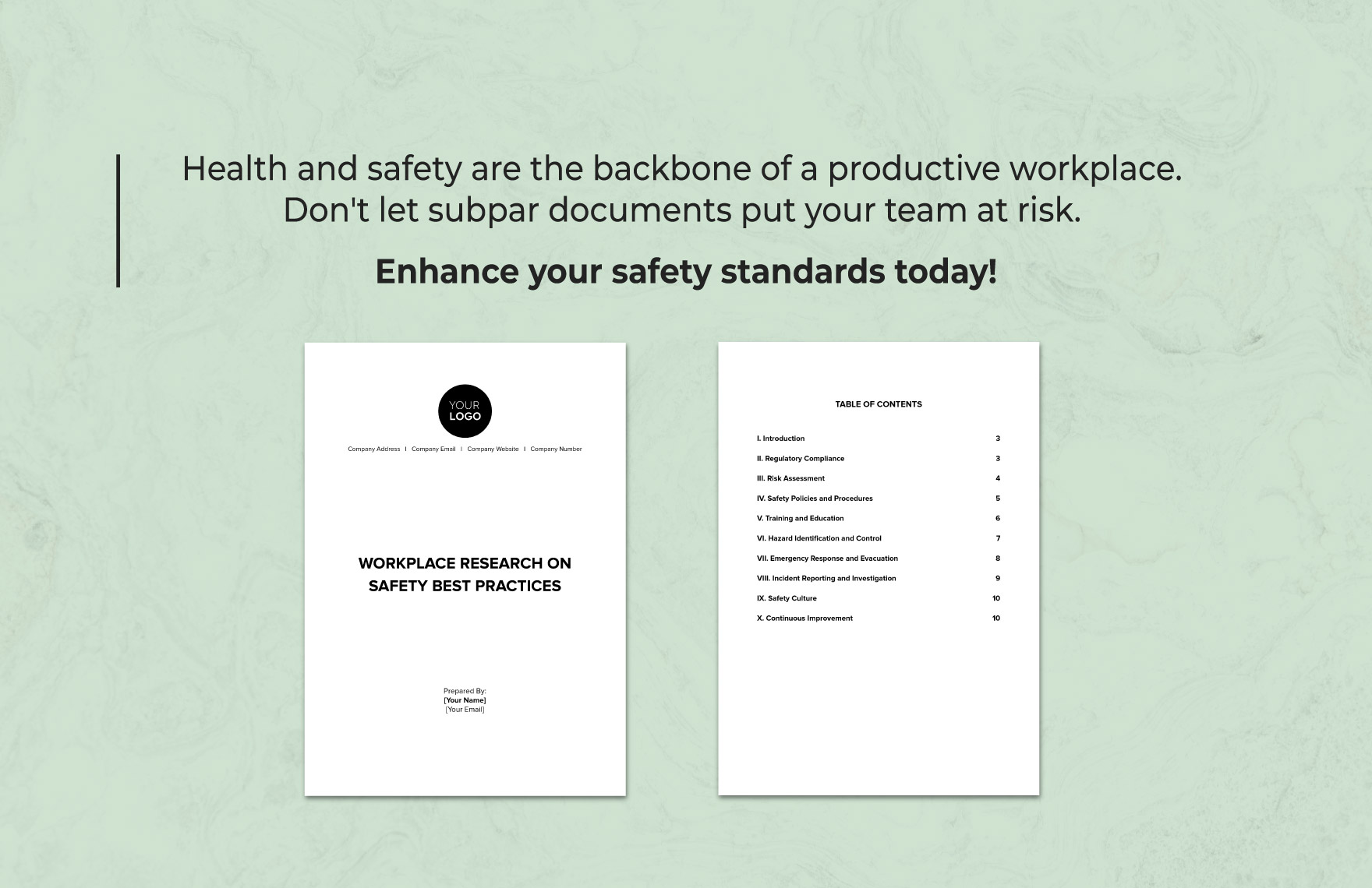 Workplace Research on Safety Best Practices Template