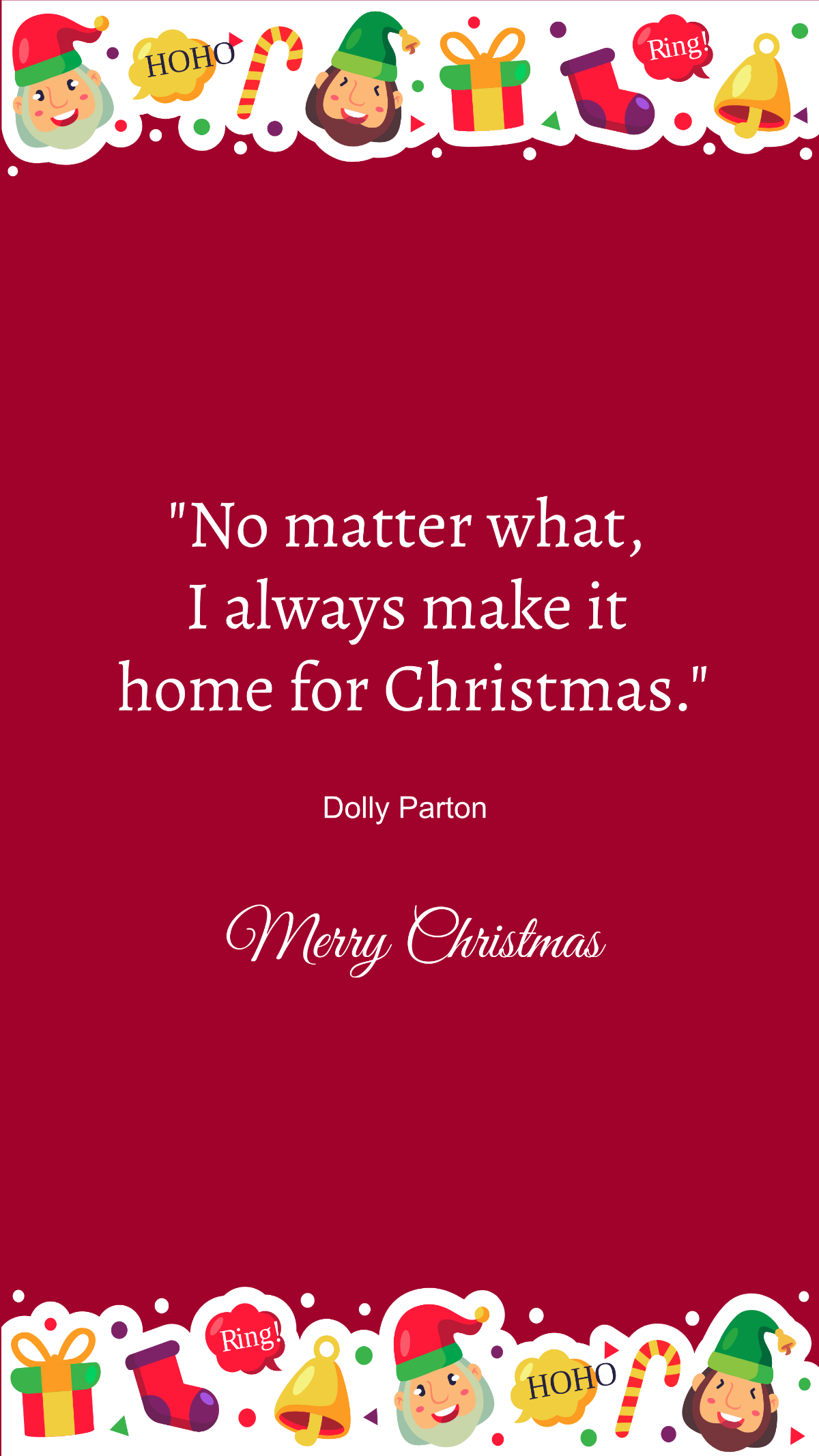 Happy Christmas Quote Template