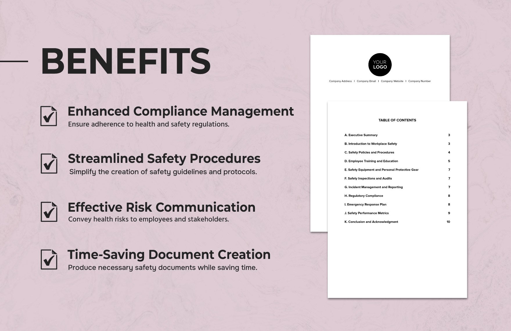 Workplace Safety Portfolio Compilation Template