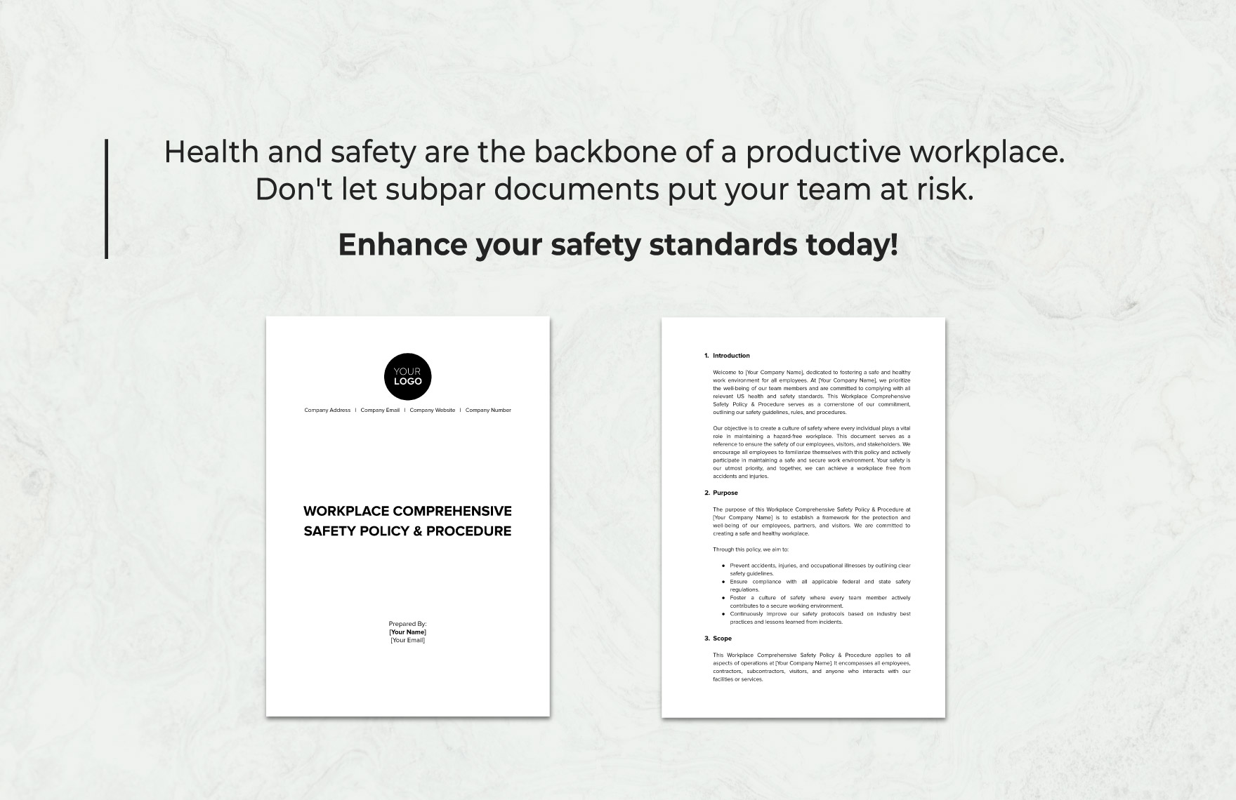 Workplace Comprehensive Safety Policy & Procedure Template