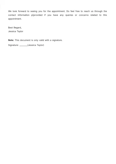 Free Doctor Appointment Note for School Template to Edit Online
