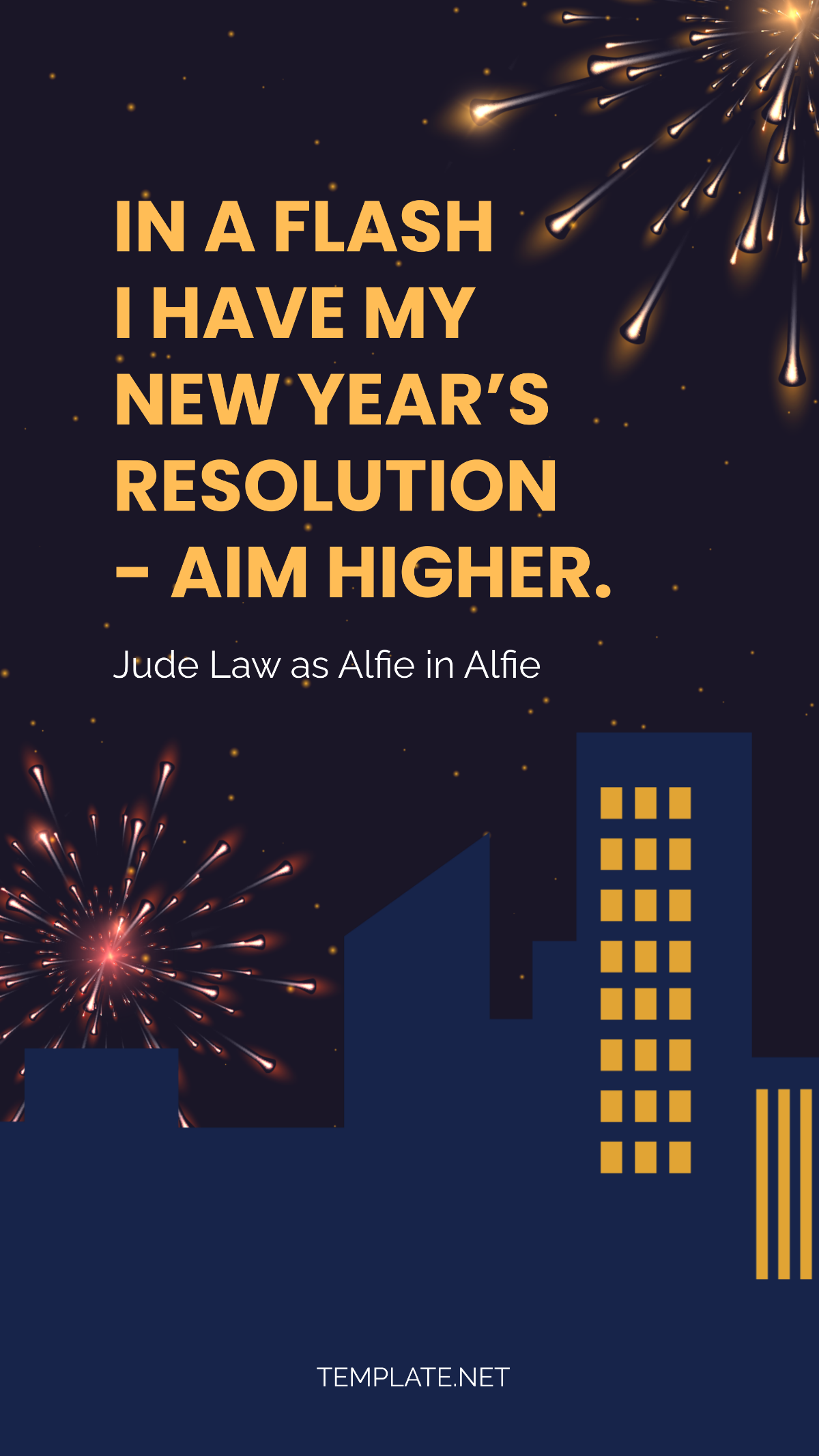 New Year Celebration in Office Quotes Template
