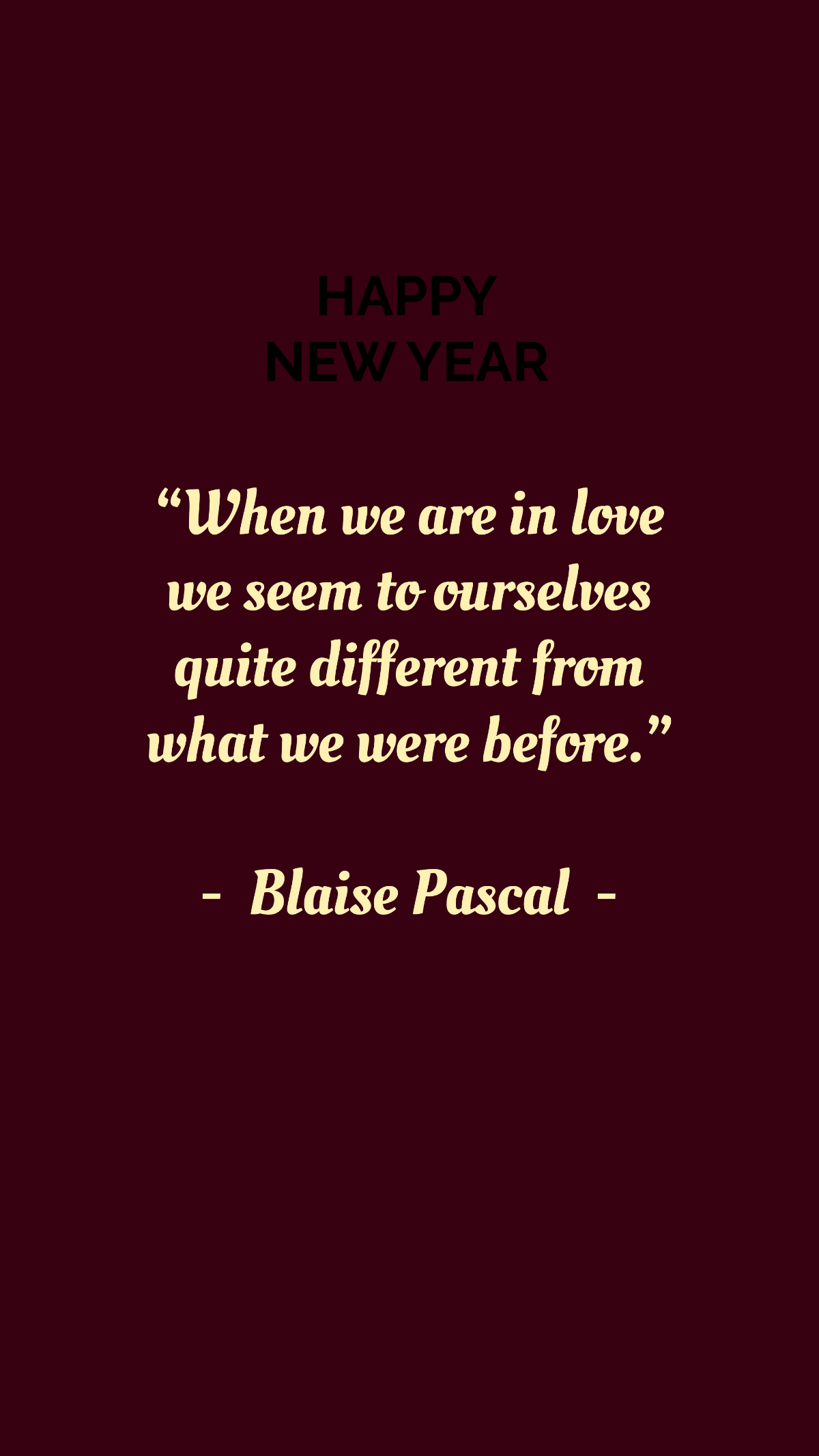 Free New Year Quote For Love Template