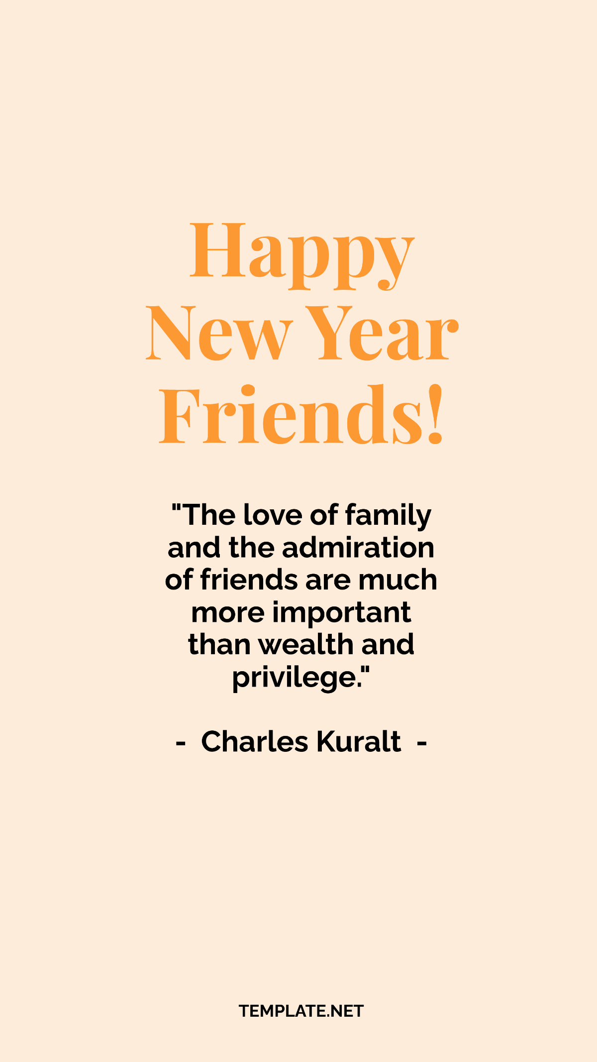 Free New Year Quote For Friends Template