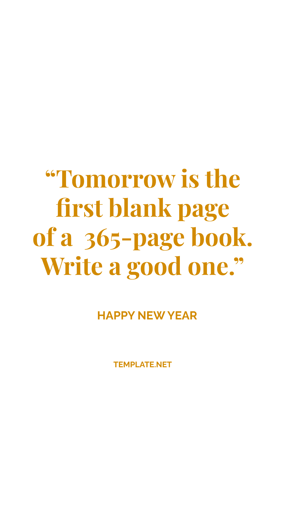 Happy New Year Quote Template