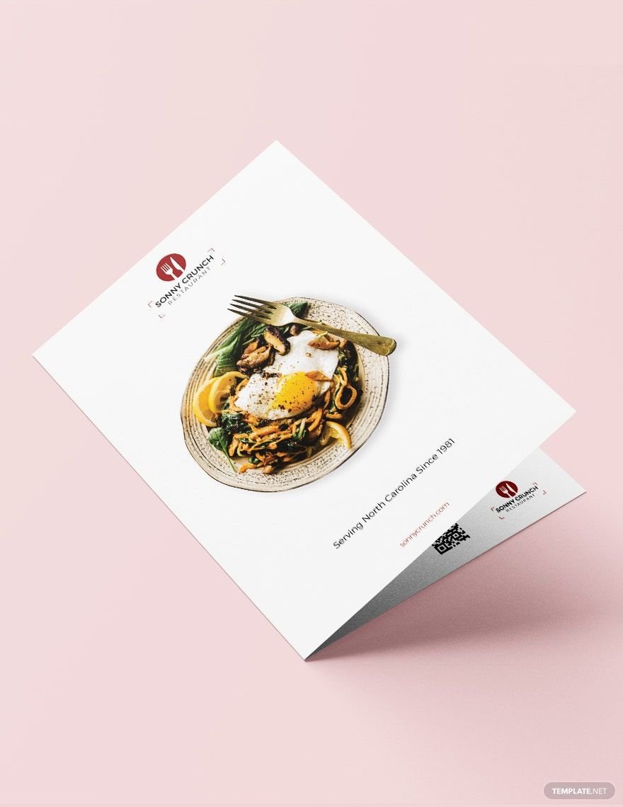 Food and Drink Bi-Fold Brochure Template