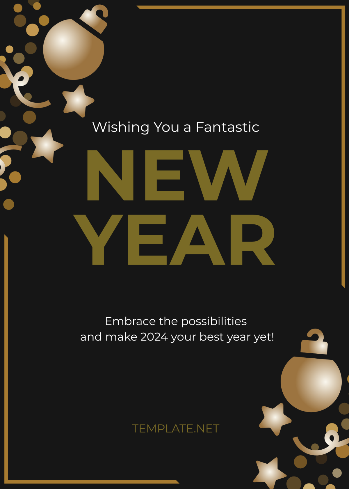 Professional New Year Greeting Template