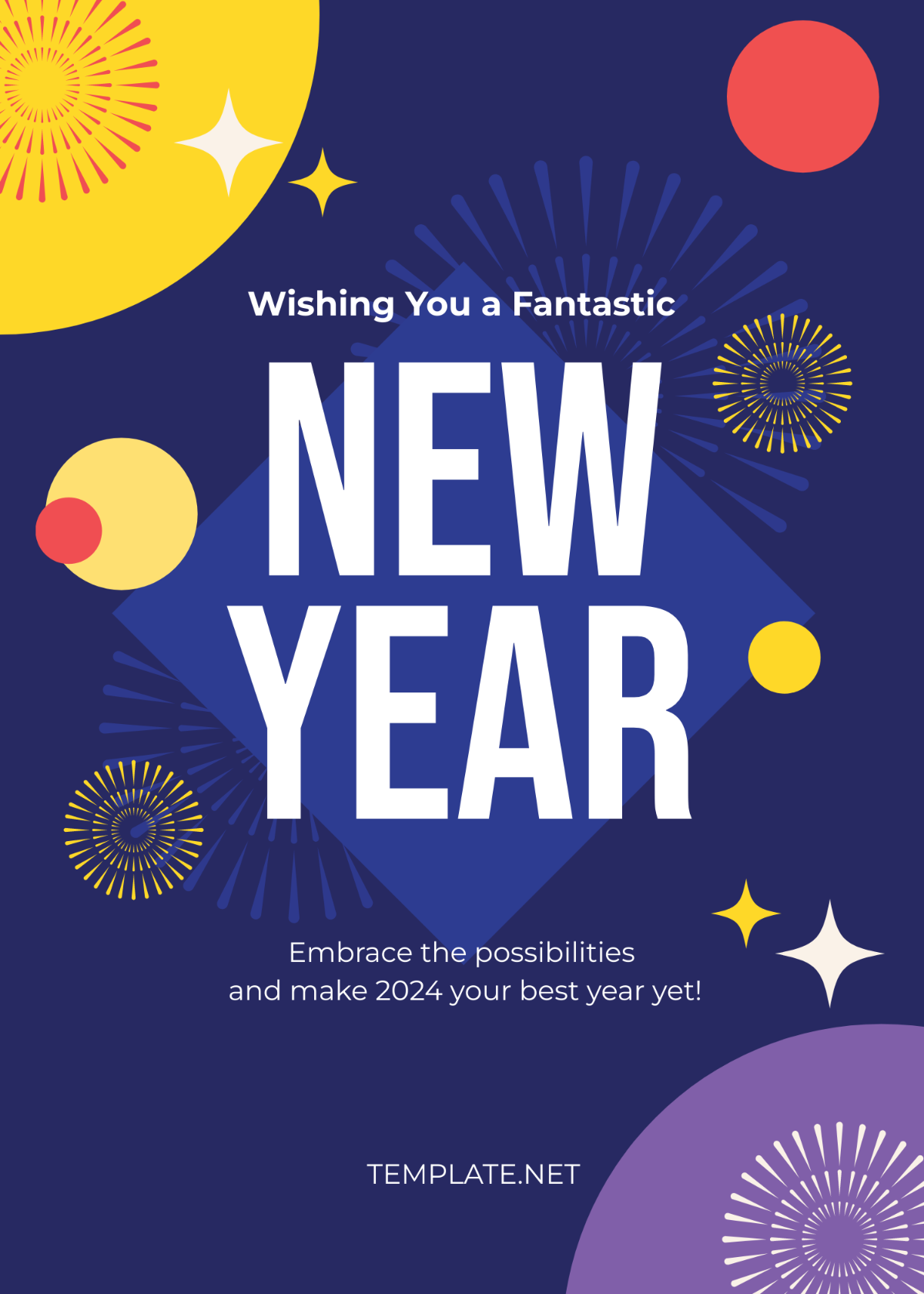 Creative New Year Greeting Template