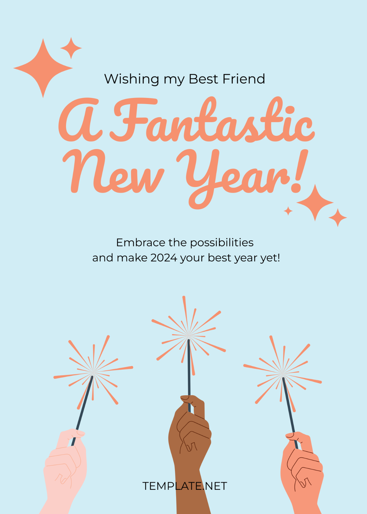 New Year Greeting For Friends Template