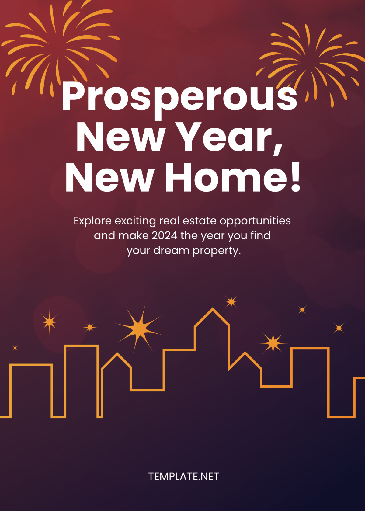New Year Real Estate Greeting Template