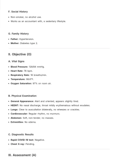 Free Family Practice Soap Note Template to Edit Online
