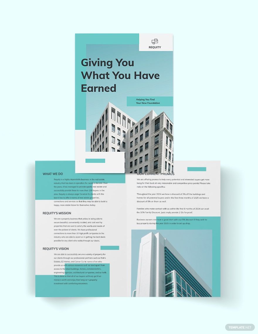 Property Agent/Agency Bi-Fold Brochure Template