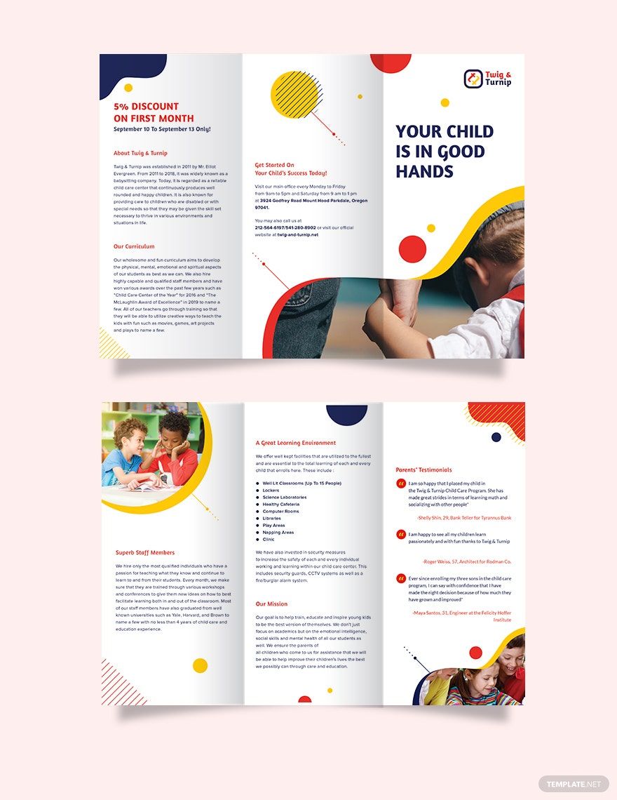 Twig & Turnip Tri-Fold Brochure Template in Word, Google Docs, Illustrator, PSD, Apple Pages, Publisher, InDesign