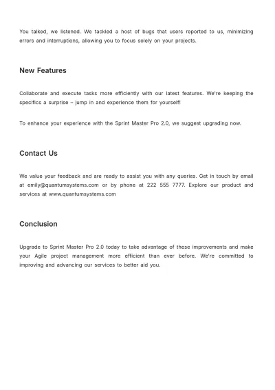 Free Agile Release Note Template to Edit Online