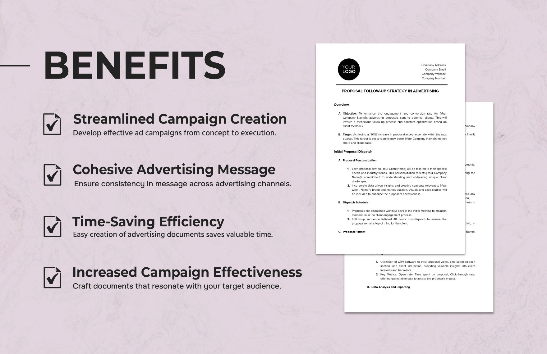 Proposal Follow-Up Strategy in Advertising Template