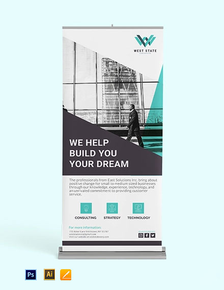 Company Roll Up Banner Template