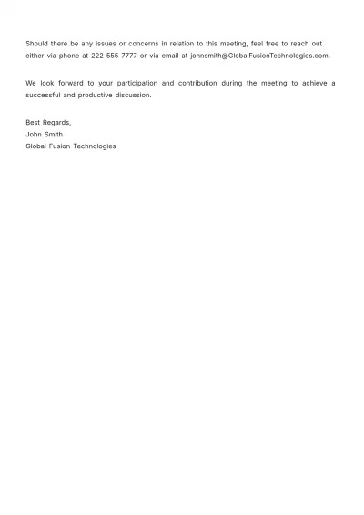 Free Meeting Appointment Note Template to Edit Online