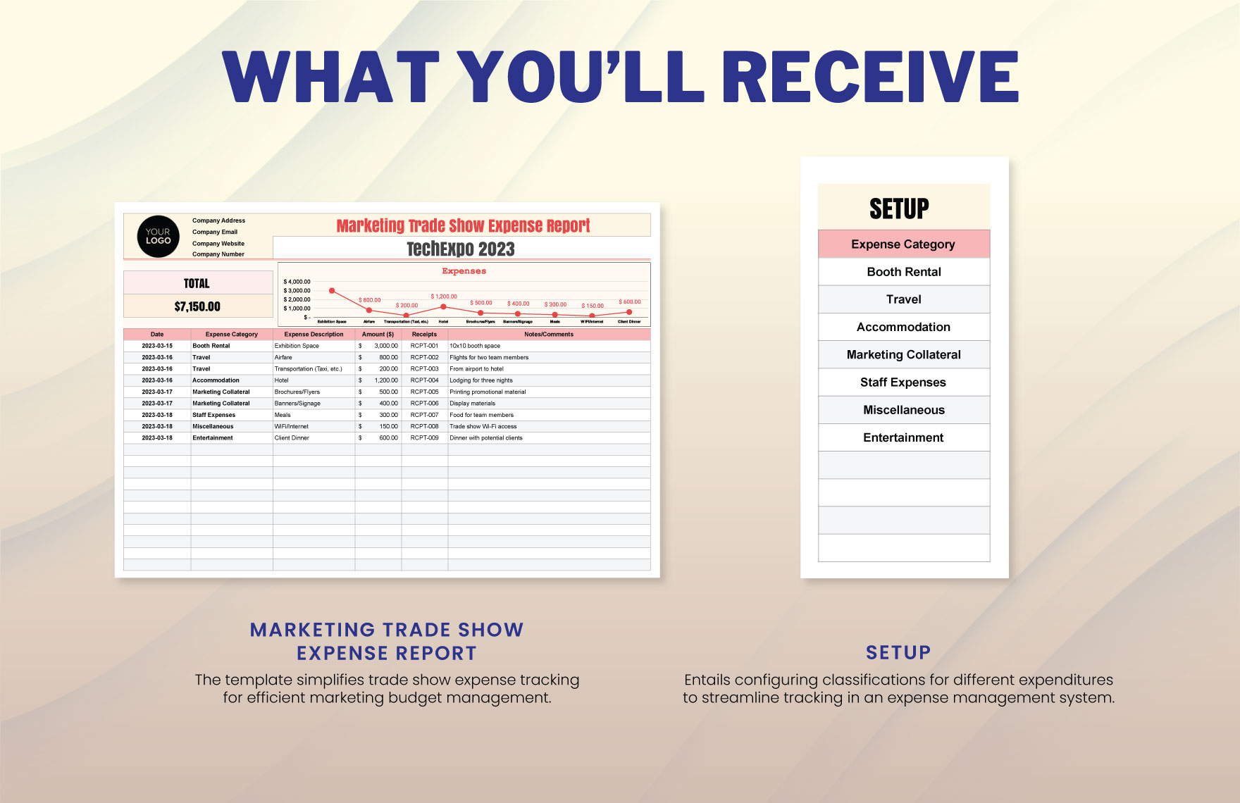 Marketing Trade Show Expense Report Template