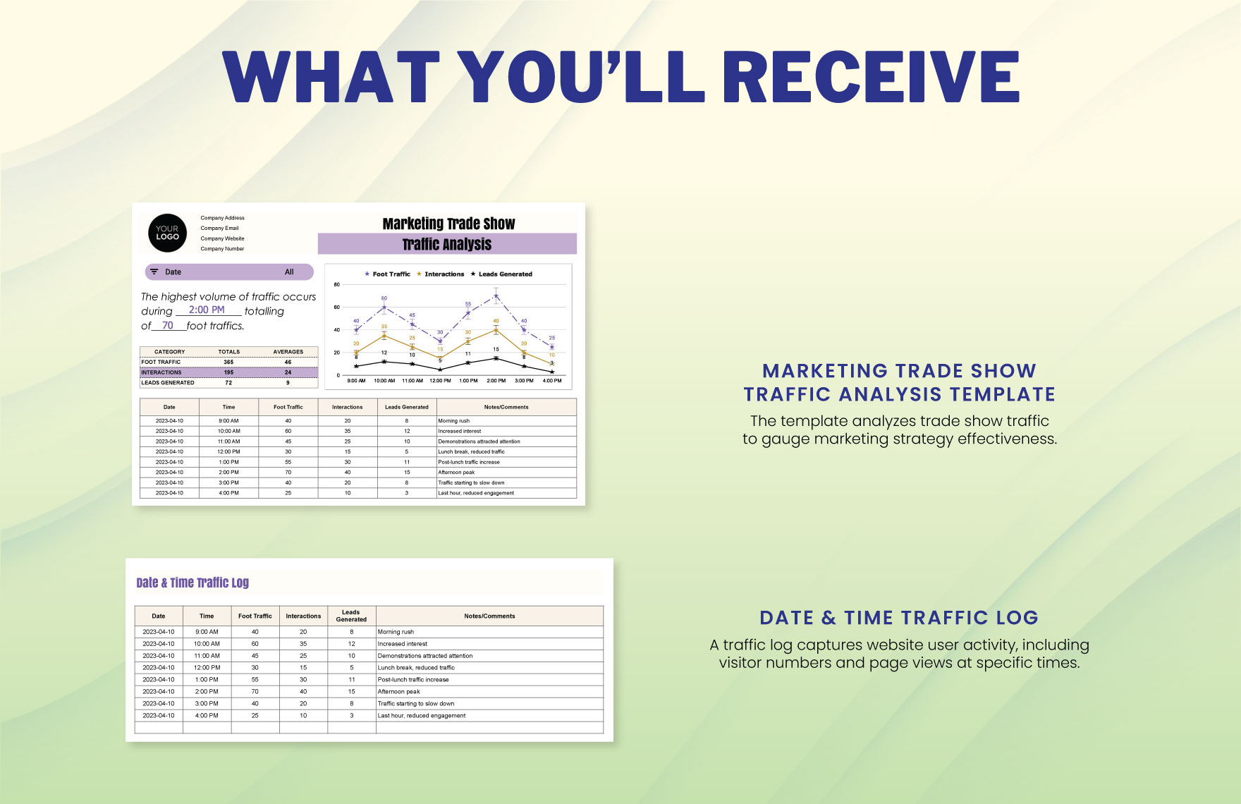 Marketing Trade Show Traffic Analysis Template