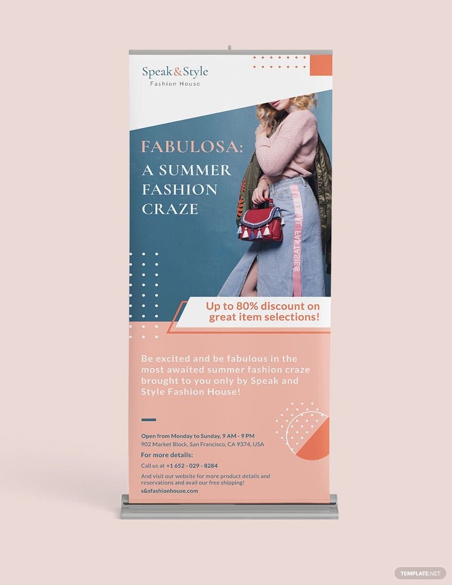 Fashion Roll Up Banner Template