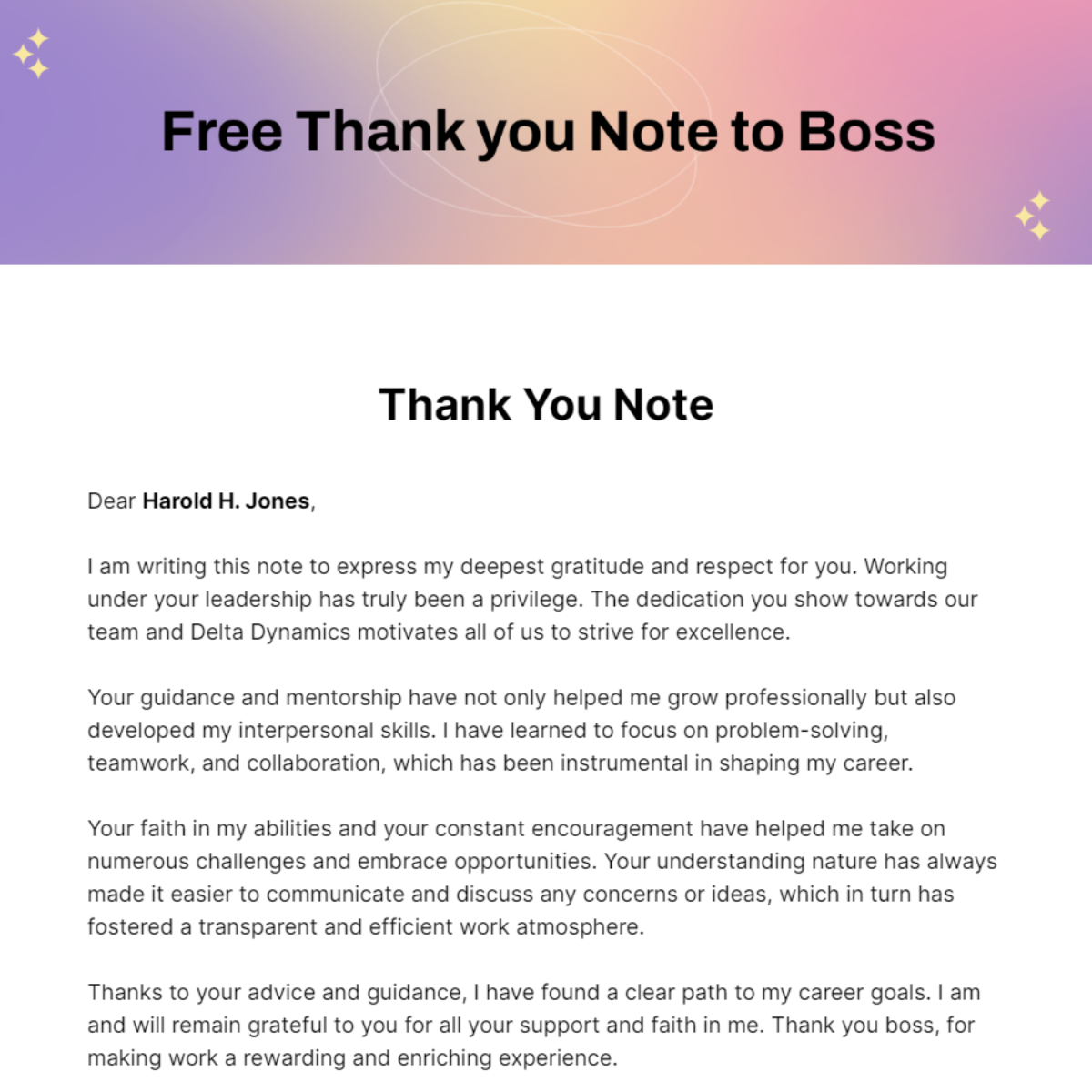 FREE Thank You Note Templates - Edit Online & Download | Template.net