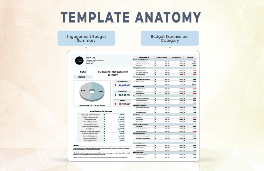 Employee Engagement Budget Template