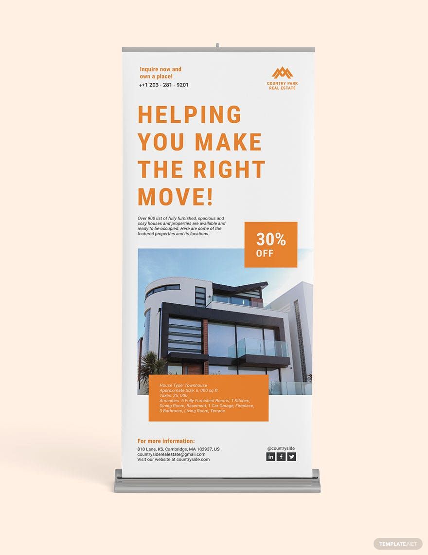 Real Estate Roll Up Banner template