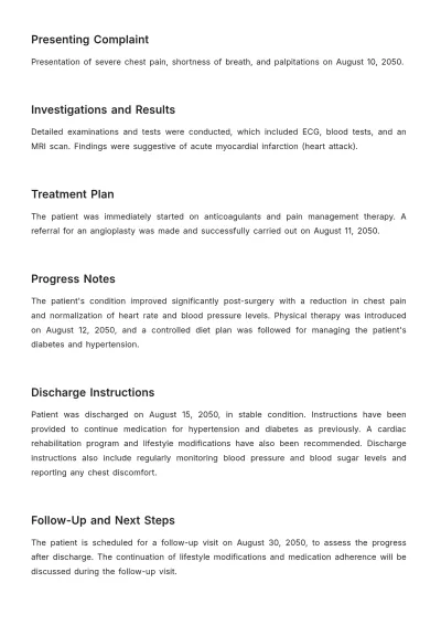 Free Hospital Note Template to Edit Online