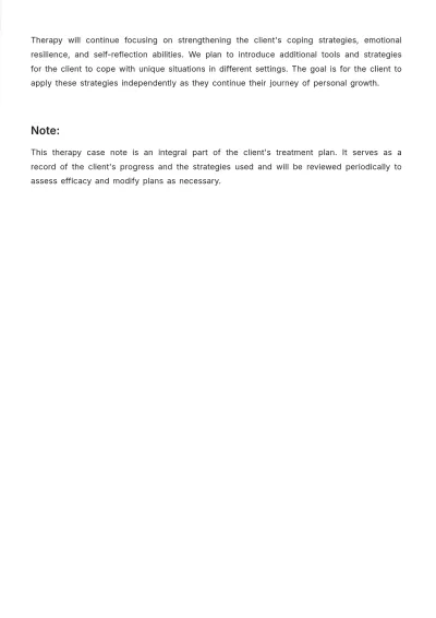 Free Therapy Case Note Template to Edit Online