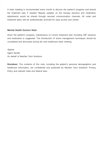 Free Mental Health Doctors Note Template to Edit Online