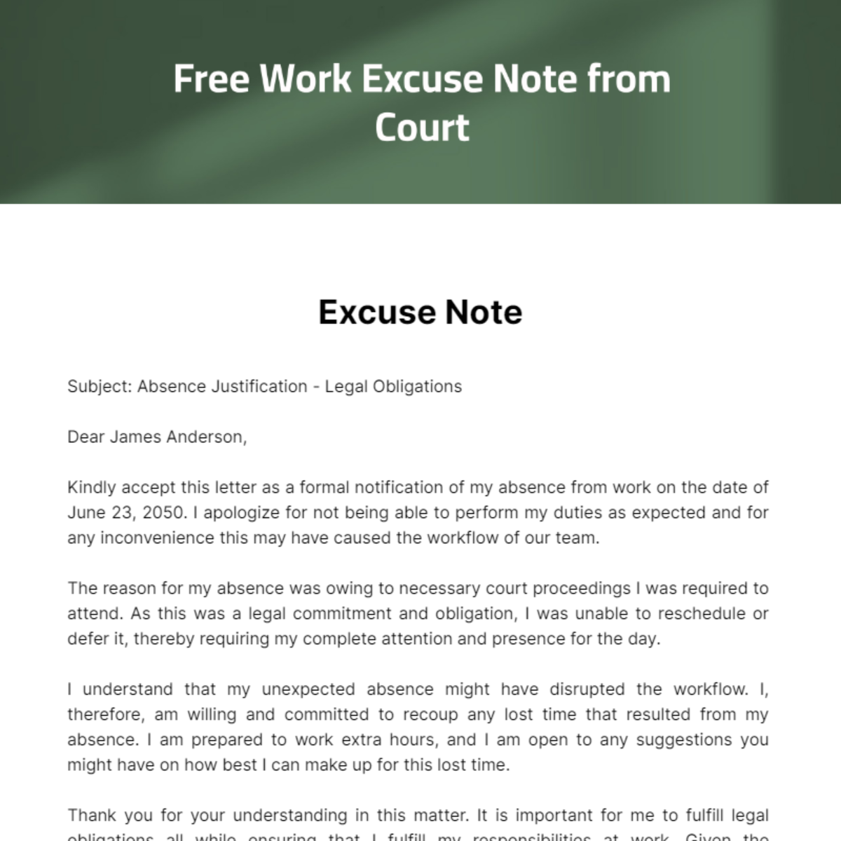 FREE Excuse Note Templates Examples Edit Online Download