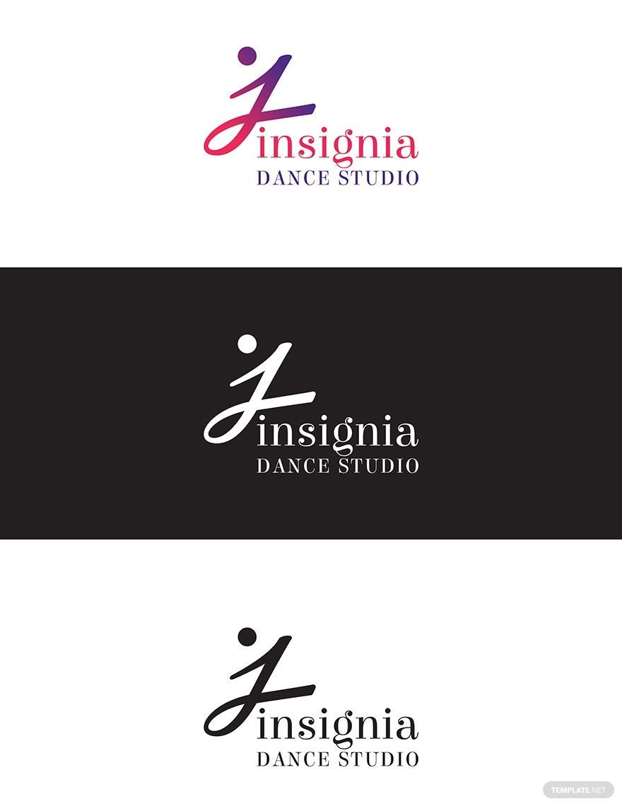 Insignia Dance Studio Logo Template