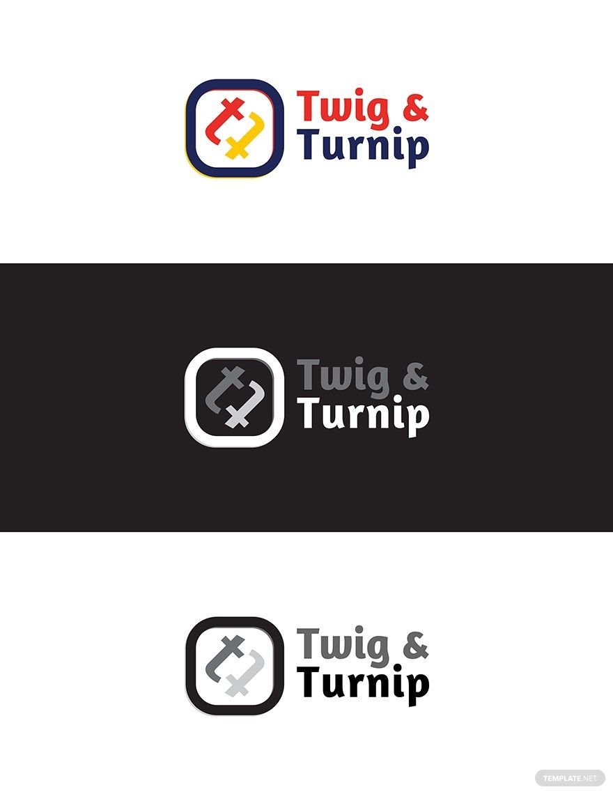 Free Twig & Turnip Logo Template