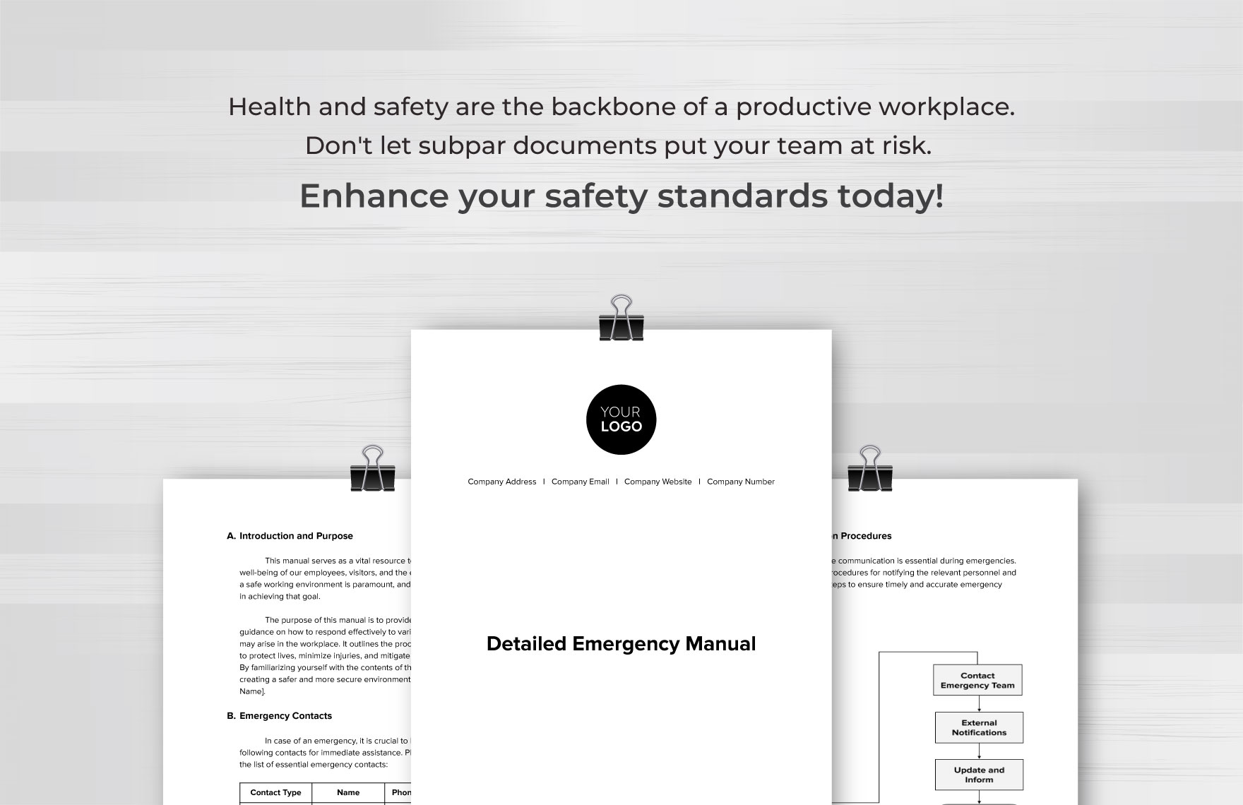 Detailed Emergency Manual Template
