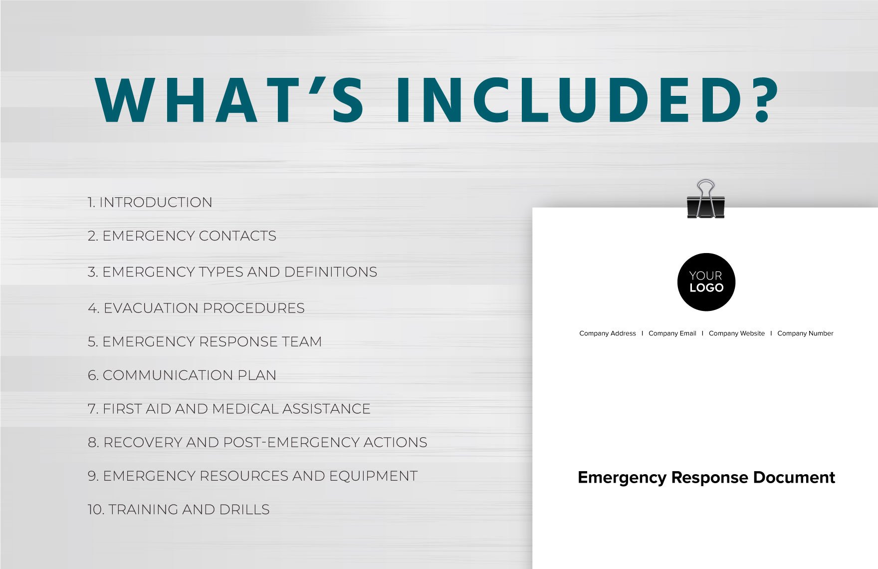 Emergency Response Document Template