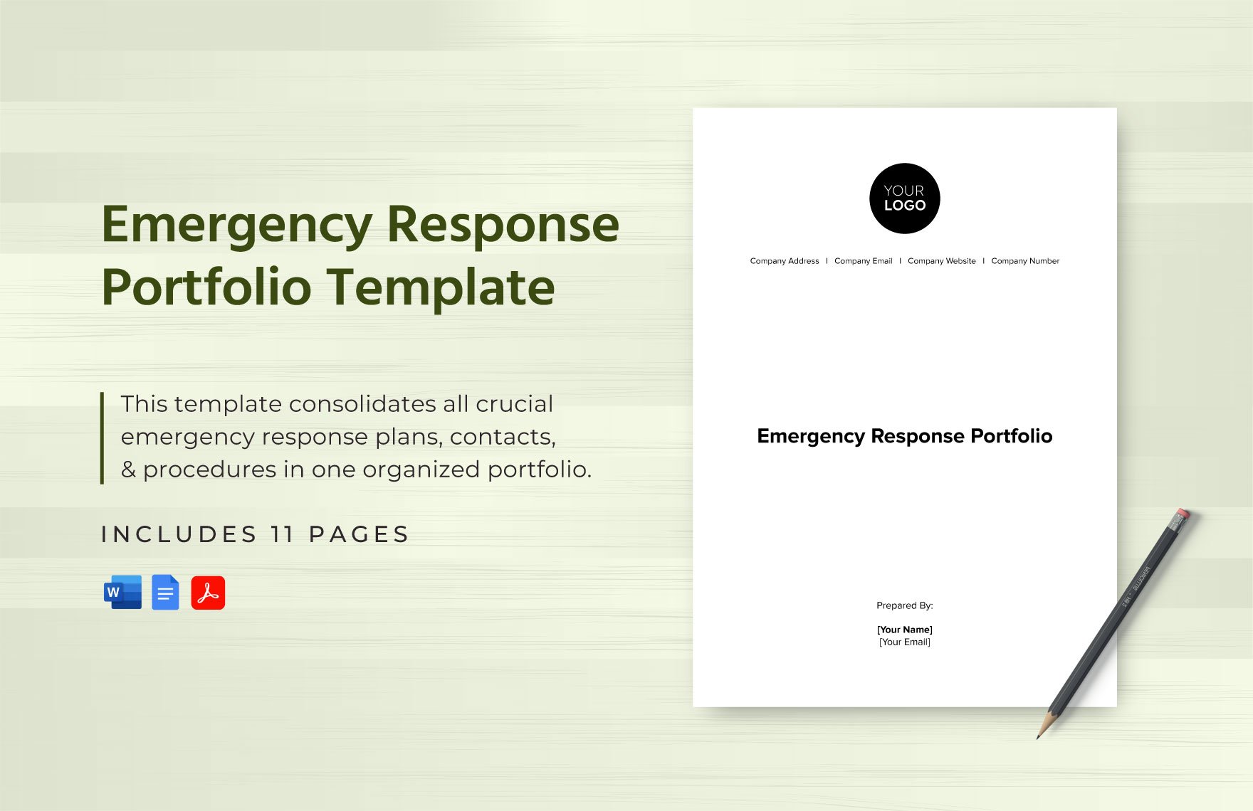 Emergency Response Portfolio Template