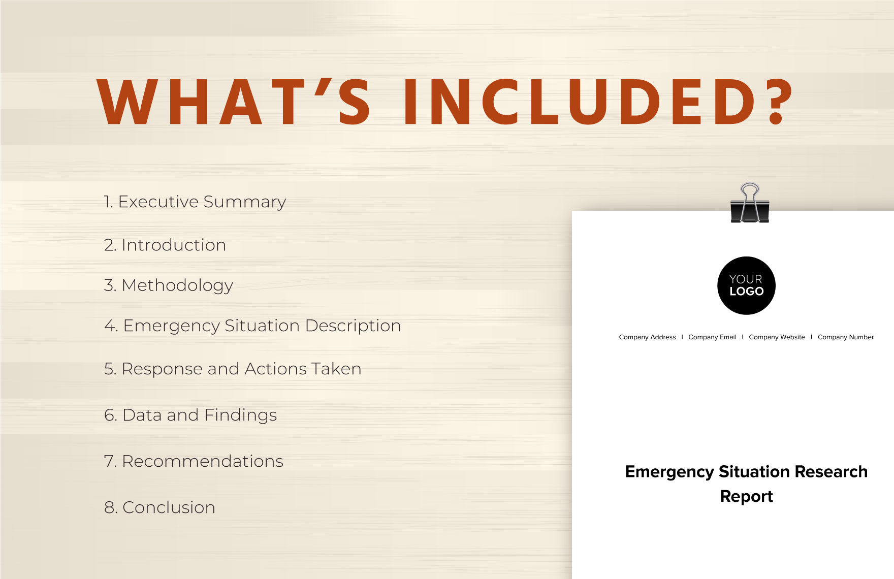 Emergency Situation Research Report Template