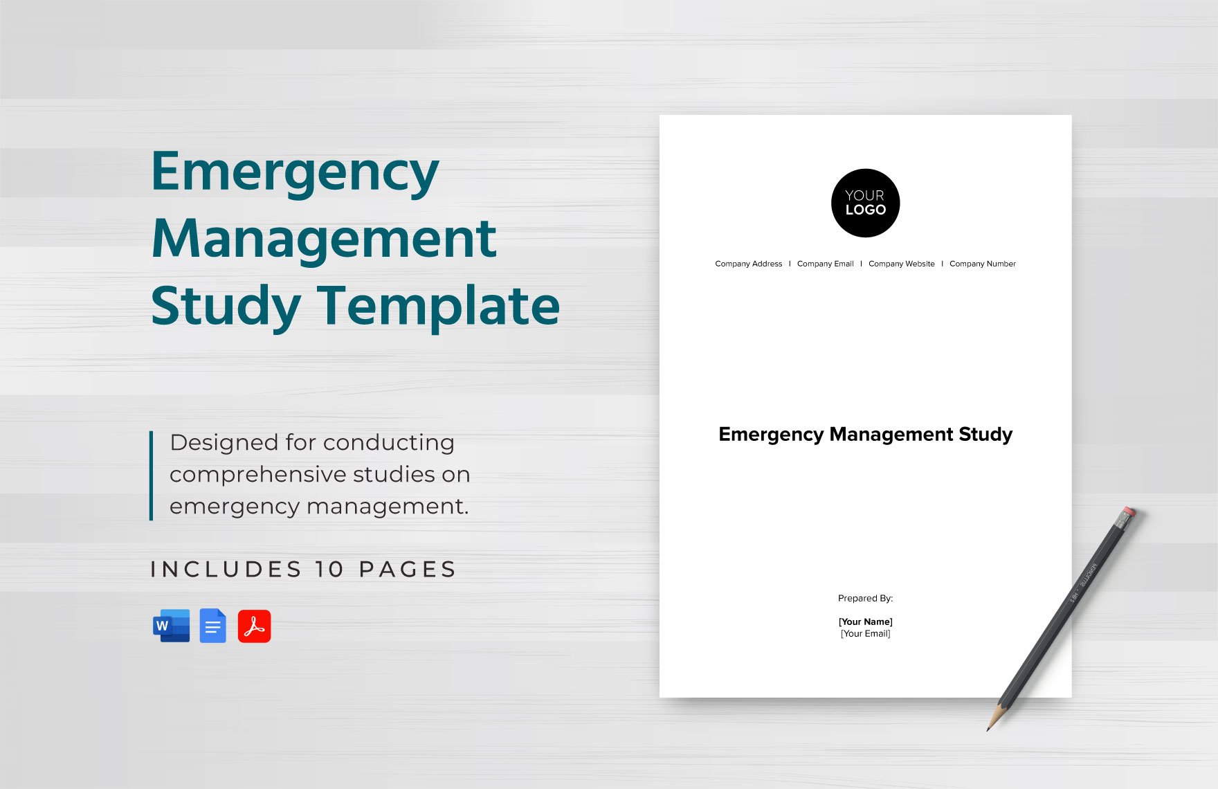 Emergency Management Study Template in Word, Google Docs, PDF