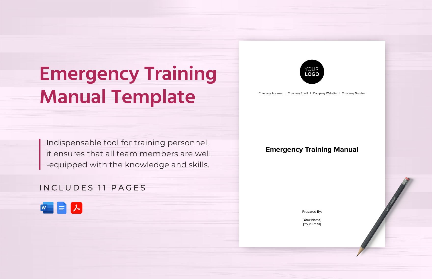 Emergency Training Manual Template in Word, Google Docs, PDF