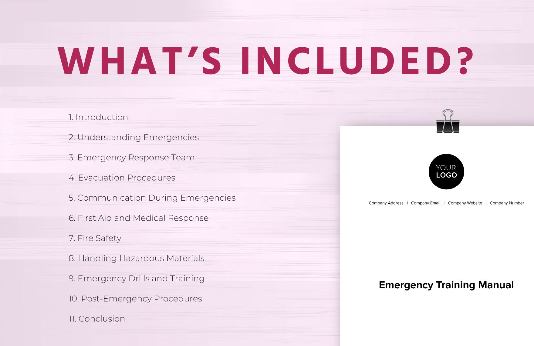 Emergency Training Manual Template