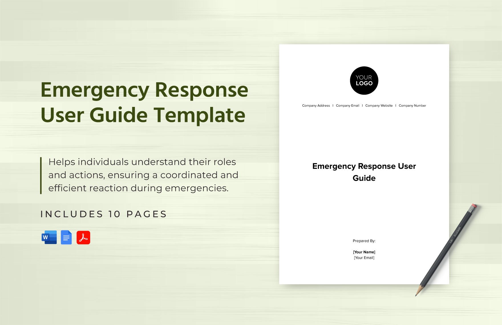 Emergency Response User Guide Template