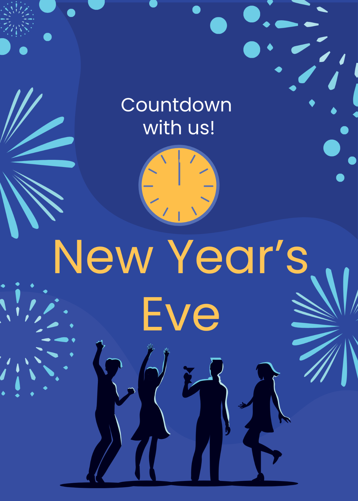 New Year's Eve Invitation Card Template
