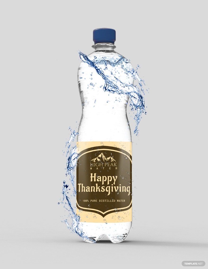 Free Printable Thanksgiving Water Bottle Labels Template