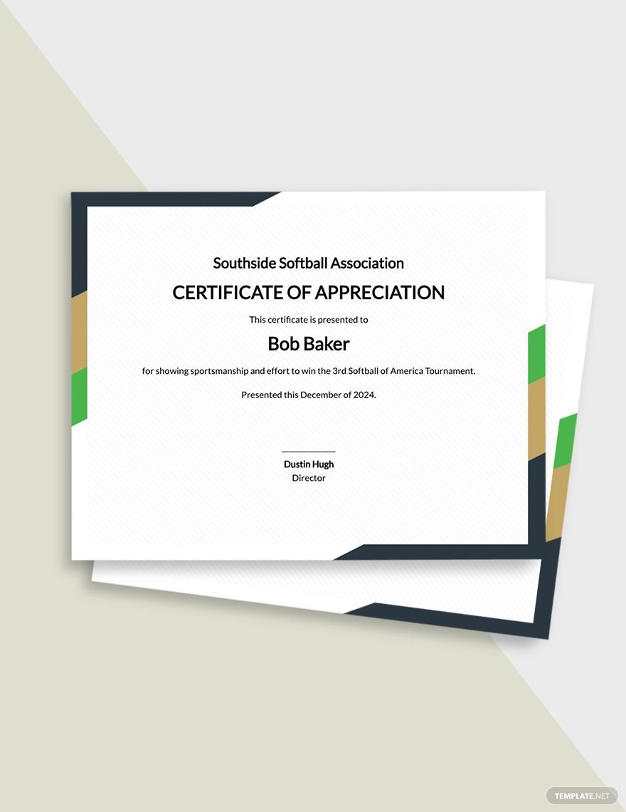 Free Softball Certificate Template in Word, Google Docs, Apple Pages, Publisher