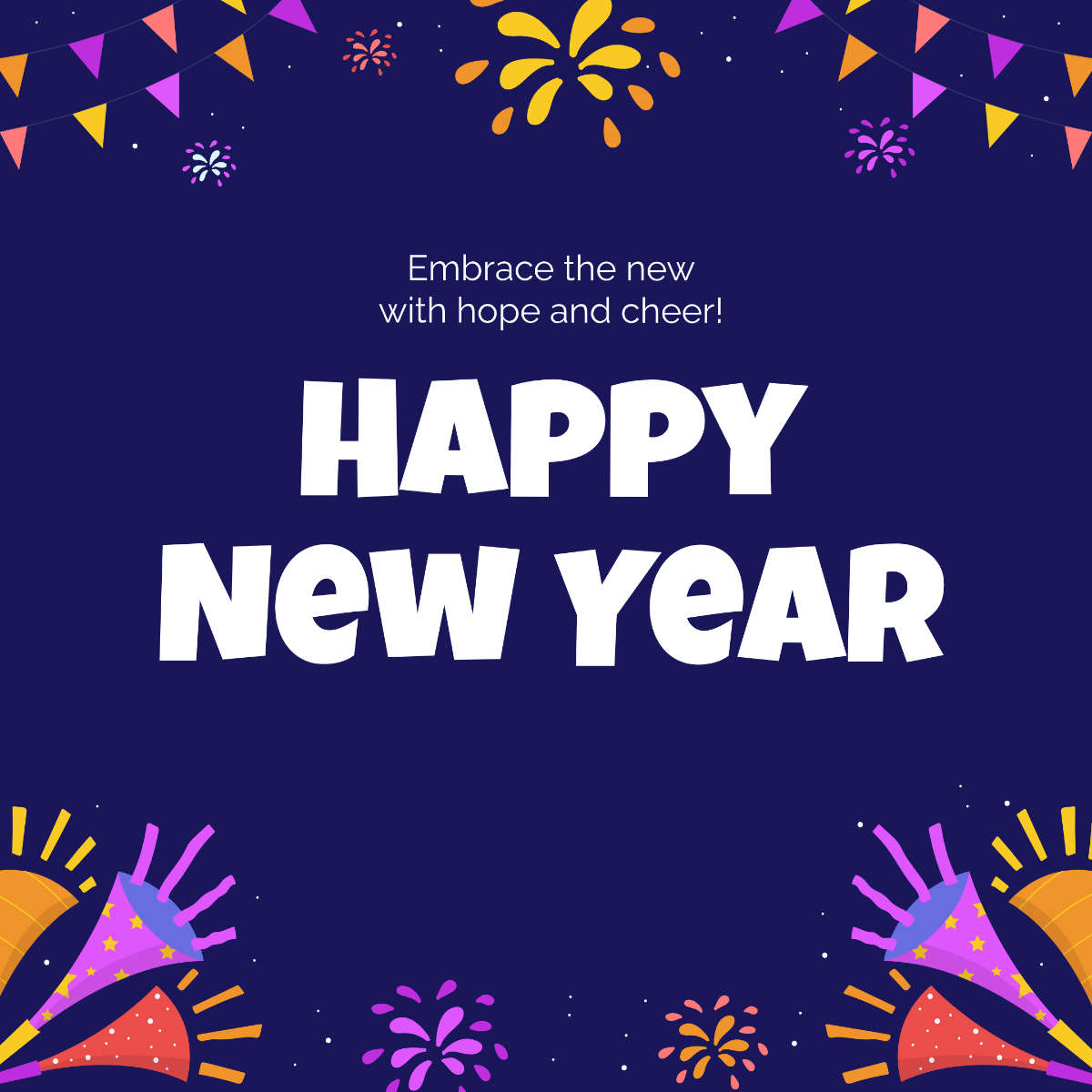 Free New Year Social Media Post for Instagram Template