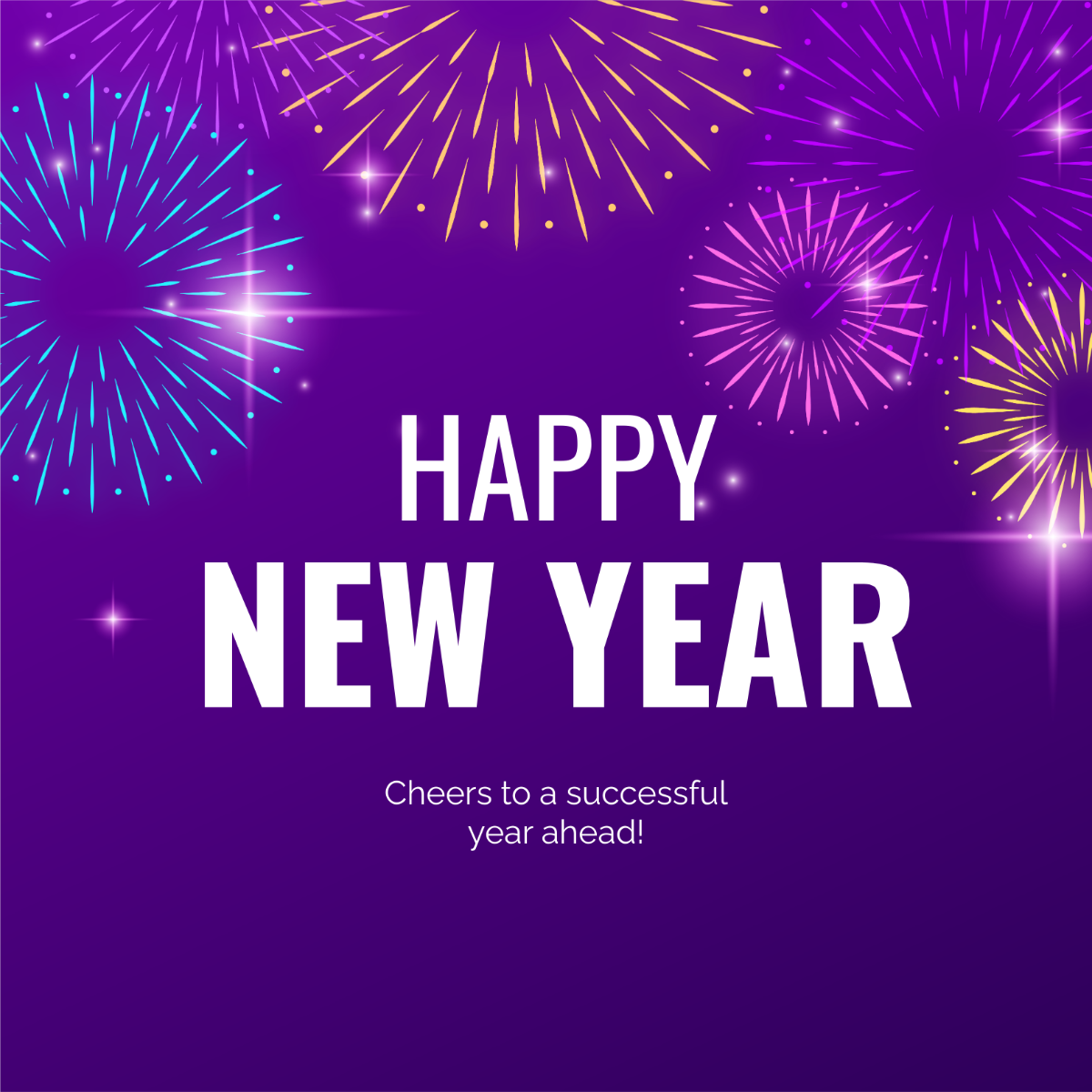 Free New Year Social Media Post for Business Template